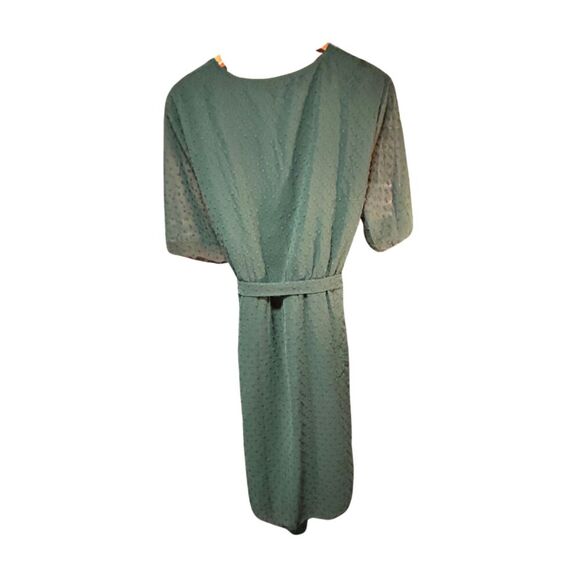 BTFBM Green Swiss Dot Midi Dress Extra Large - Picture 3 of 8